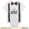 Boys 1st First Birthday Romper - Baby Boy Cake Smash Outfit