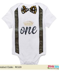 Boys 1st First Birthday Romper - Baby Boy Cake Smash Outfit