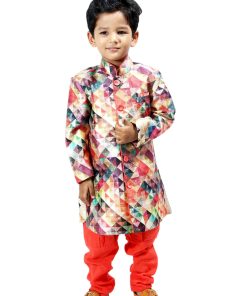 Indian Bollywood Readymade Kids Style Sherwani Dress and Brijesh Pant