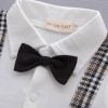 Kids Suspenders and Bow Tie One Piece Outfit Set | Toddler Boy Wedding Wear