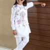 Kids White Kurta Pajama -  floral print boys Nehru Jacket, Baby Wedding Wear