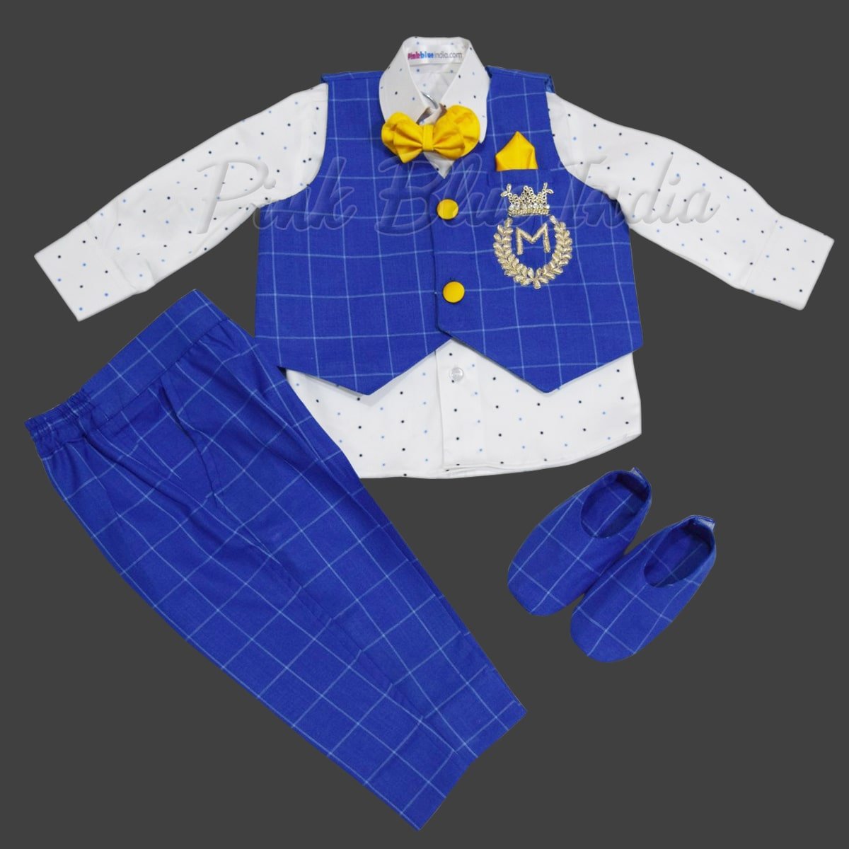 Baby Boy Waistcoat 1st Birthday Party Outfit Online