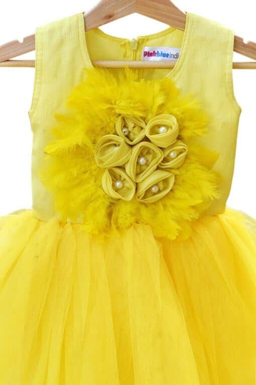 yellow flower girl dress