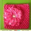 Hot Pink Crochet Flower Hair Band for Princess Girl