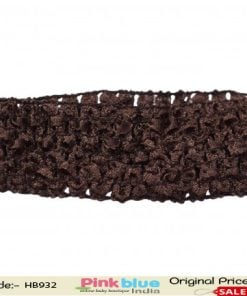 Brown Crochet Everyday Stretchable Hair Band for Newborn Indian Girls