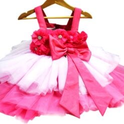 New Stylish First Flower Birthday Baby Frock - Baby Girl Dress