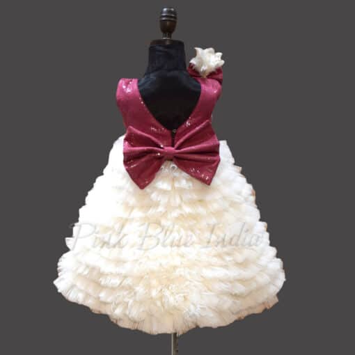 Buy Baby Girl White Layered Dress - Layered High Low Gown