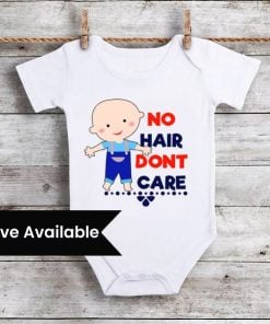 No Hair Don't Care Newborn Bodysuit - Funny Baby Onesie Boy Clothes