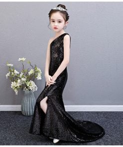 Buy Sequins Baby Girls Fish Cut Gown Party Dress Online