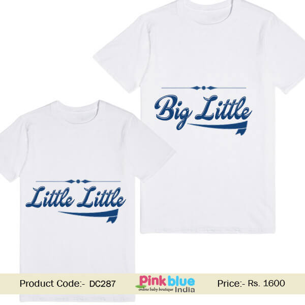 Big Little Personalized Little Brother and Sister T-Shirt Buy Online India