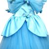 Blue Birthday Gown for Baby Girl - Off Shoulder Frocks/Dresses