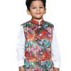 Indian Kids Digital Print Designer Ethnic Nehru Jacket