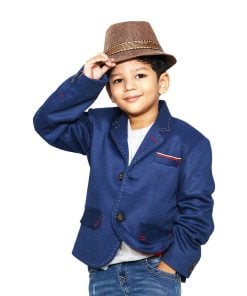 Buy Navy Blue Kids Party Wear Blazer - Childrens Formal Jacket