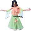Customized Kids Lehenga - Green Custom Made Girl Lehengas Dress