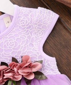 First Birthday Baby Girl Lavender Party Dress One-year Frocks Online