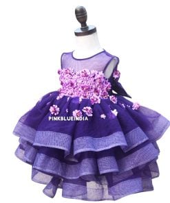 Party Wear Multi Layer Fancy Frock – Girls Layered Dress India