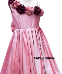 Pink Silk Gown for Girls - 1-12 Years Party Wear Gown Online