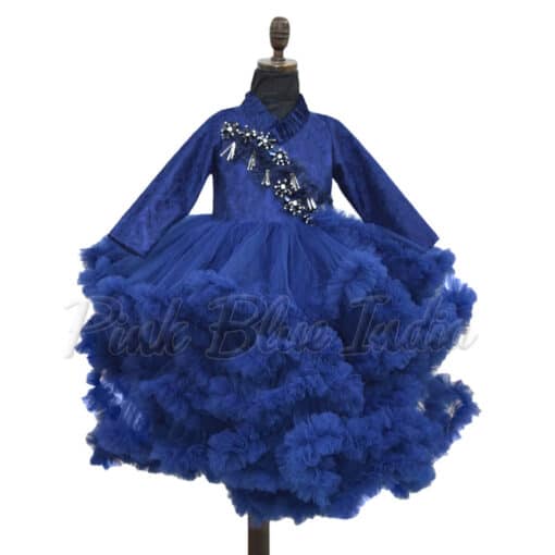 Layered Party Wear Ruffle Gown Online