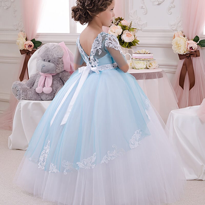 Baby blue Cinderella dress - Baby blue toddler party dress