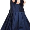 Blue One Shoulder Long Dress for Girl - kids Party Gown