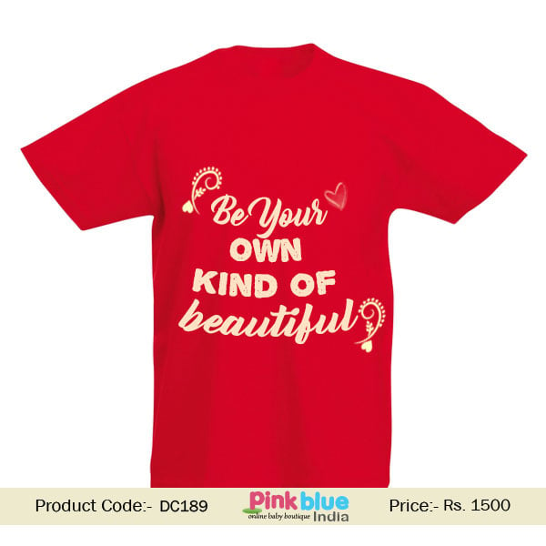 Buy Online Personalized Baby Printed Birthday T-Shirt India Red Color