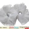 Buy Online White Hair Band with Diamond Embellished Flowers for Infant Girls