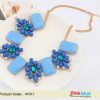 Buy Partywear Boho Necklace in Blue and Turquoise Stones and Beads