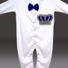 Personalized Baby Boy Bodysuit with Jewels crown - Prince New Born