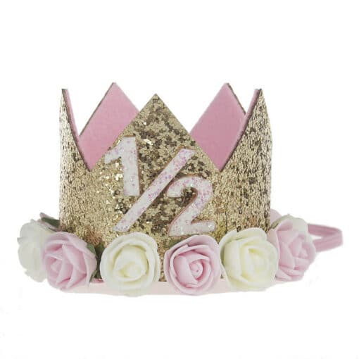 Half Birthday Crown Girl, 6 Month Crown, custom 1/2 Birthday Crown Online India
