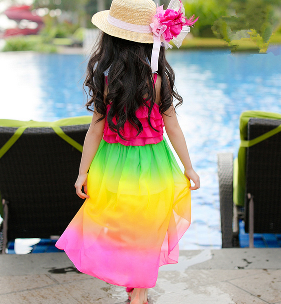 High Low Rainbow Dress – Abby Apples Boutique