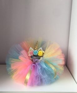 Rainbow First Birthday Party Unicorn Tutu Dress| Girl birthday outfit