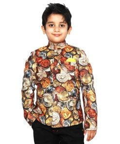 Kids Full Sleeves Bandhgala Jacket - Boys Indian Wedding Blazers