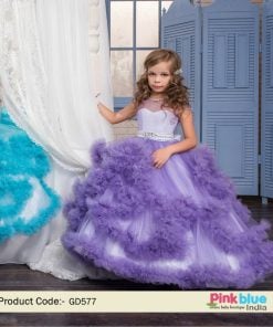 Girls Lavender Party Dress - Buy Ruffle Dress for Little Girl Online