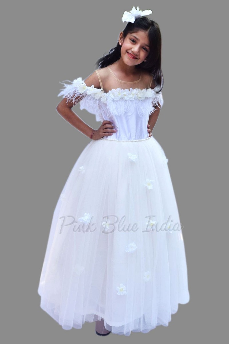 White Lace Applique Princess Evening Gown For Princess Kids Wedding With  Pearl Accents And Long Sleeves Perfect For Pageants And Flower Girls From  Hongfei789, $41.82 | DHgate.Com