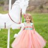 Peach Pink and Tri Color Baby Toddler Tulle Tutu Dress