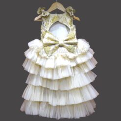Champagne Baby Girl Designer Party Wear dress