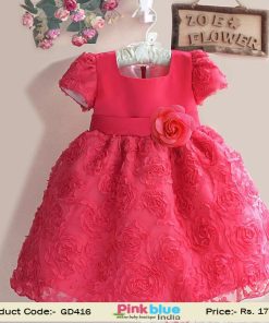 red princess party dress