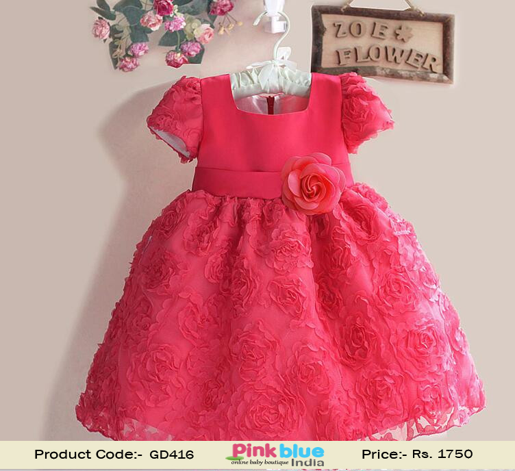 red princess party dress