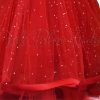 Frock For Baby Girl In Red Color, Long Party Wear Dress for kids