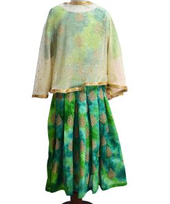 Children Exclusive Designer Cotton Silk Allover Cape Gown Online India