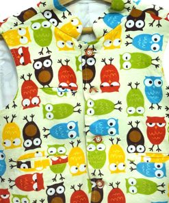 kids Cotton waistcoat with cute owl prints.