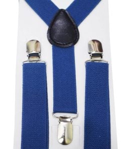 Childrens Navy Blue Suspenders for boy with Clip on Braces