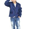 Childrens Party Wear Blazer - Navy Blue Readymade Boys Formal Jacket