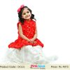 Childrenwear Rosette Peplum Top with Flared Off White Skirt India