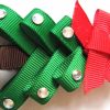 Red and Green Christmas Designer Hair Clip for Baby Girls with Diamonds