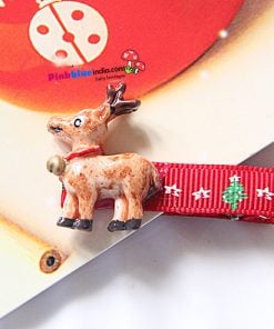 Buy Online Reindeer Fashion Christmas Hair Clip for Infants in Red Color
