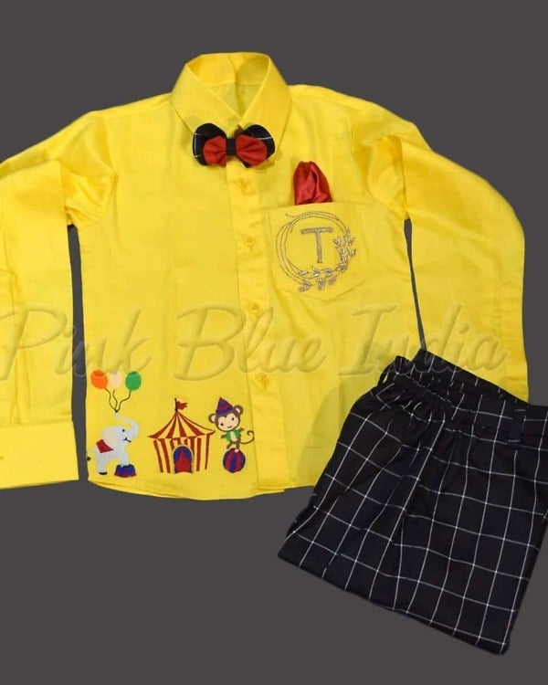 Circus carnival birthday outfit for baby boy themed party wear