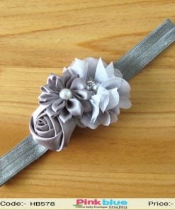 Classy Grey Colored Hair Band for Toddlers in India