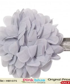 Classy Grey Floral Headband for Kids in India with a Flower Motif