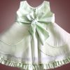 Classy Infant Baby Girls Flare Dress in Pistachio Green